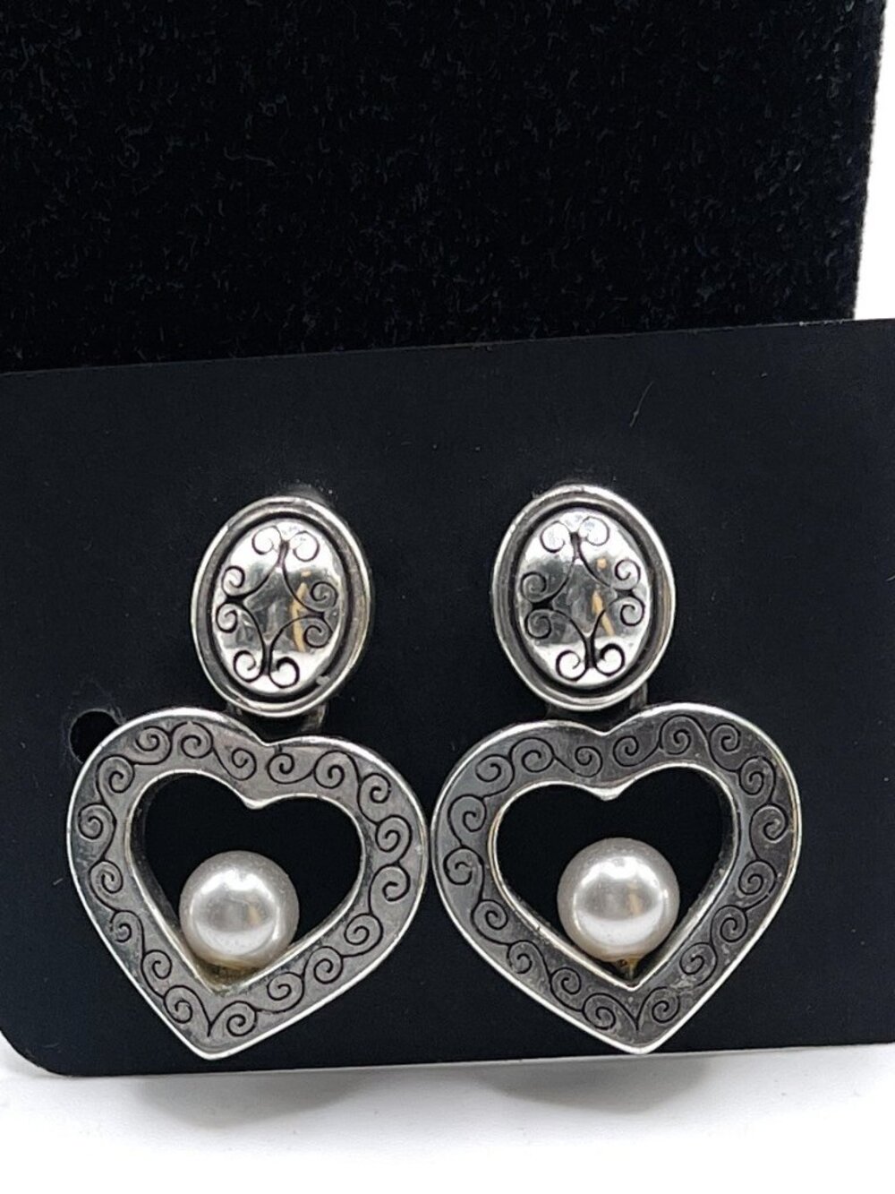 Brighton Pearl Heart Post Earrings - 4643
